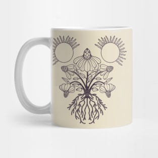 Coneflower Vintage Style Print // Midwest Wildflowers // Prairie Print Mug